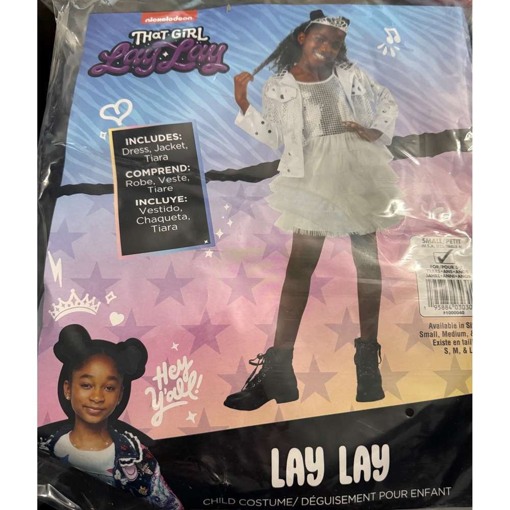 Nickelodeon That Girl Lay Lay Slay‎ Princess Small 5-7 Costume NEW Rubies - Picture 3 of 3